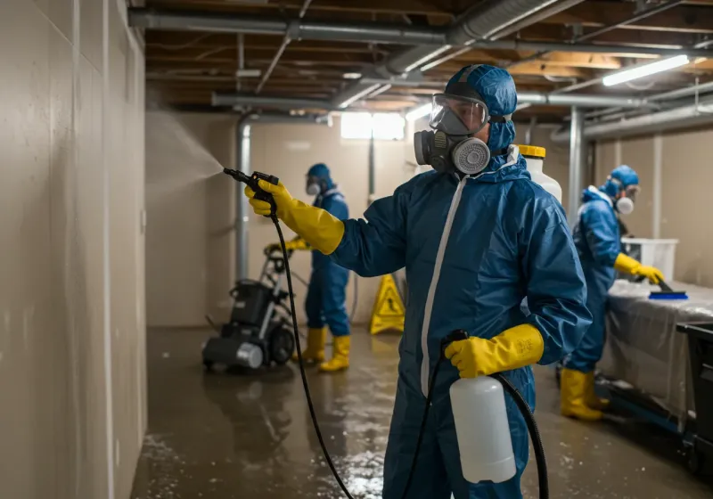 Basement Sanitization and Antimicrobial Treatment process in Mocksville, NC