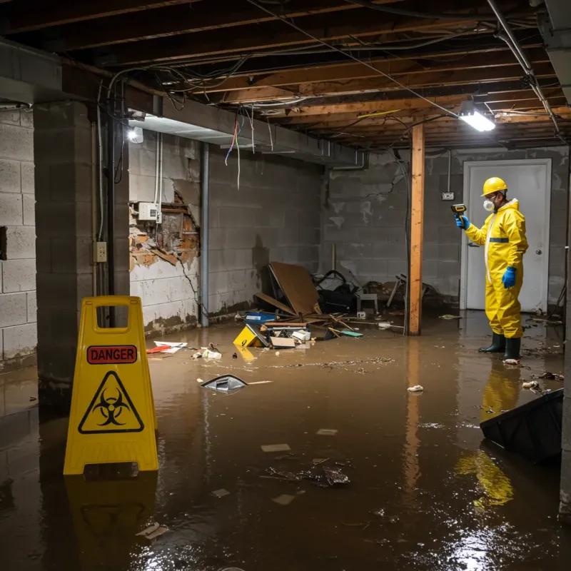 Flooded Basement Electrical Hazard in Mocksville, NC Property